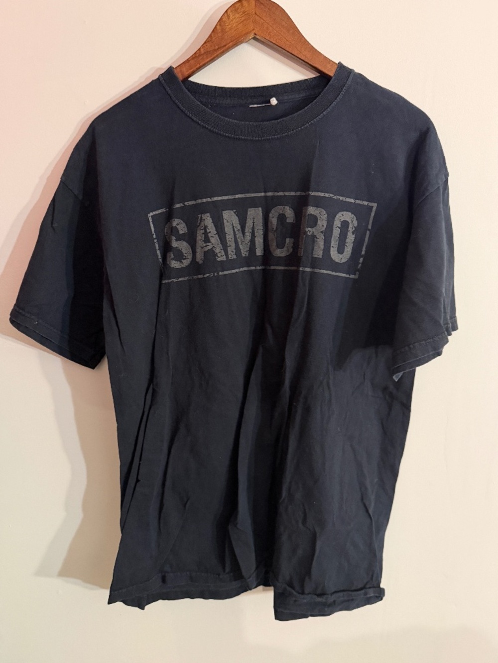 Iconic SAMCRO T Shirt Mens XL Black Sons Of Anarchy Graphic Biker TV Show Tee